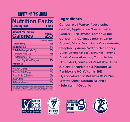 SunSip Soda Raspberry Lemonade 11.5oz Can