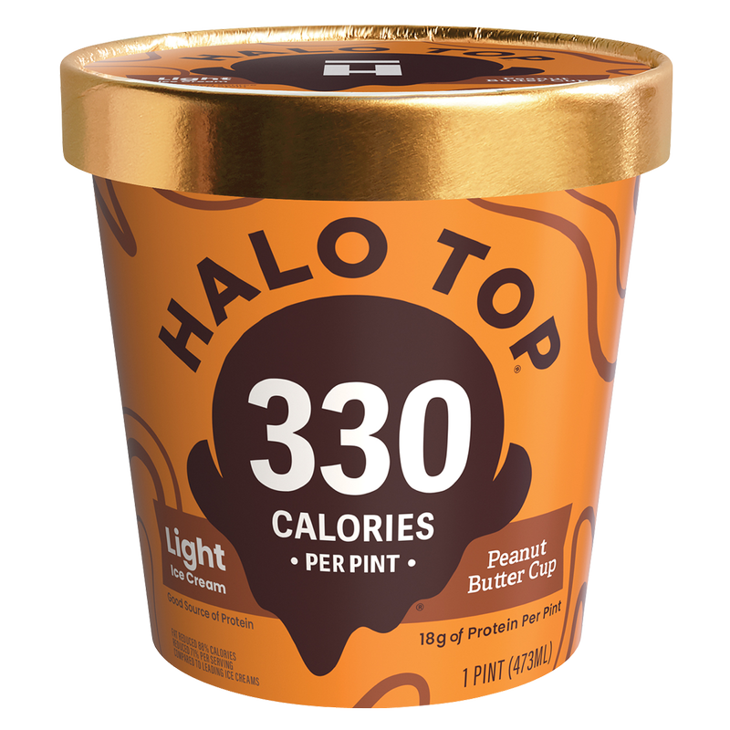 Halo Top Peanut Butter Cup Light Ice Cream, 16 fl oz Pint