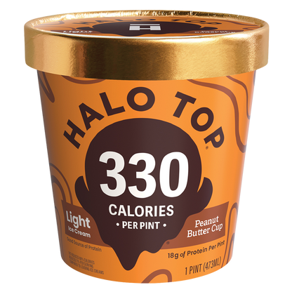 Halo Top Peanut Butter Cup Light Ice Cream, 16 fl oz Pint