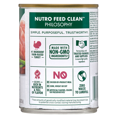 Nutro Hearty Stews Roasted Turkey, Sweet Potato & Green Bean Stew Canned Wet Dog Food 12.5oz