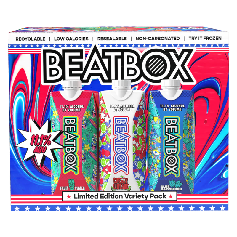 Beatbox Red White and Blue Party Box 6pk 500ml 11.1% ABV