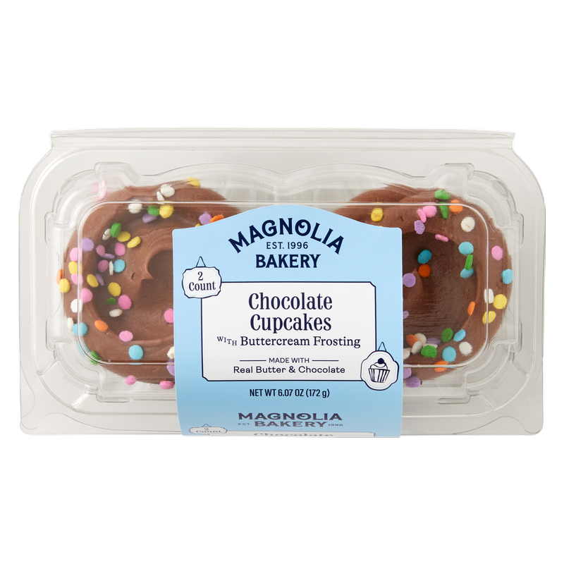 Magnolia Bakery Chocolate Cupcakes with Chocolate Buttercream- 2ct