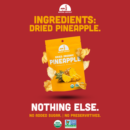Mavuno Harvest Organic Unsweetened Dried Pineapple, 2oz