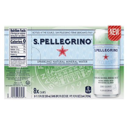 San Pellegrino Sparkling Water 8pk 11.2oz Can