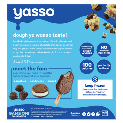 Yasso Greek Yogurt Cookie Dough Bar 4ct