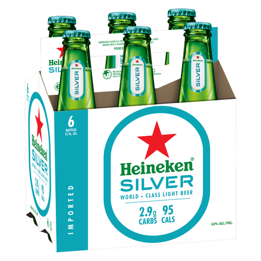 Heineken Silver 6pk 12oz Btl 4% ABV