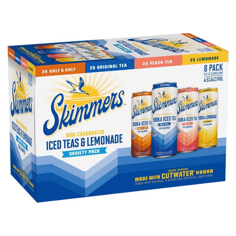Skimmers Vodka Iced Tea Variety Pack 8pk 12oz Can 4.5% ABV
