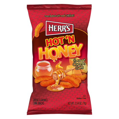 Herr's Hot 'n Honey Cheese Curls 2.75 oz