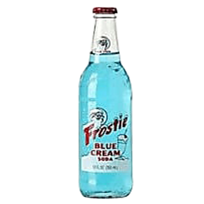 Frostie Blue Cream Soda 12oz Glass Bottle