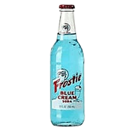 Frostie Blue Cream Soda 12oz Glass Bottle