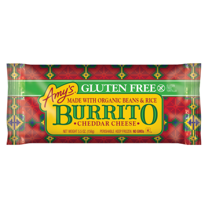 Amy's Kitchen Gluten Free Bean & Cheese Burrito 5oz