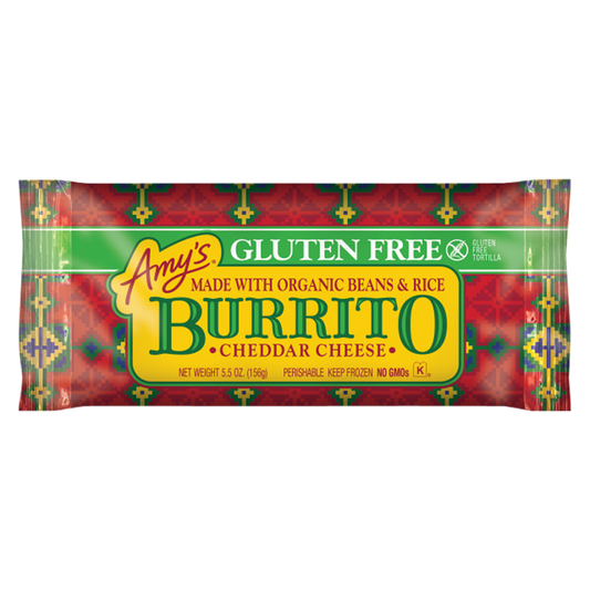 Amy's Kitchen Gluten Free Bean & Cheese Burrito 5oz