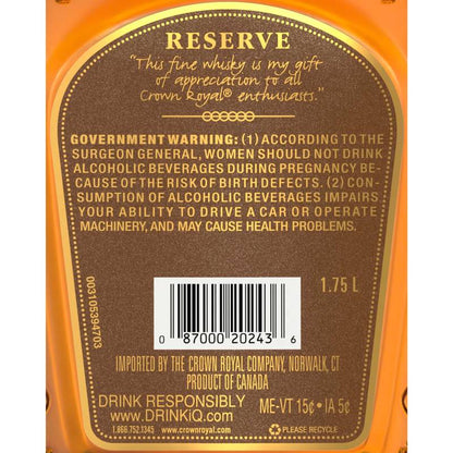 Crown Royal Reserve Blended Canadian Whisky, 1.75 L