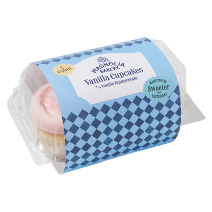 Magnolia Bakery Vanilla Cupcakes with Vanilla Buttercream