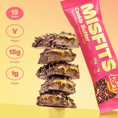 Misfits Plant-Based Cookie Butter Protein Bar Case 15 CT