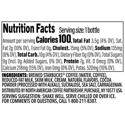 Starbucks Frappuccino Lite Double Chocolate Gelato 9.5oz Btl