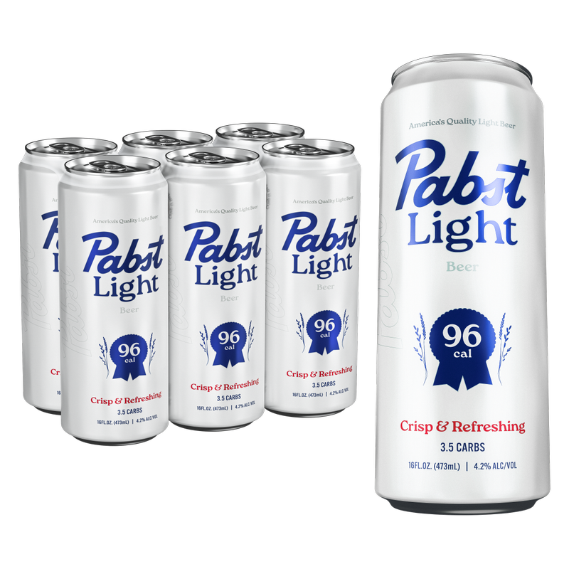 Pabst Light 6pk 16oz Can 4.2% ABV