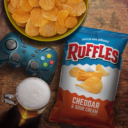 Ruffles Cheddar & Sour Cream Potato Chips, 8.5oz
