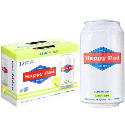 Happy Dad Hard Seltzer Lemon Lime 12pk 12oz Can 5.0% ABV