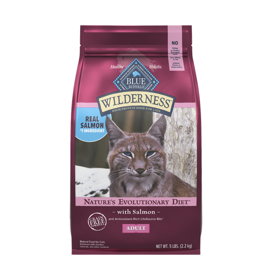 Blue Buffalo Wilderness Salmon Blend Dry Cat Food 5lb