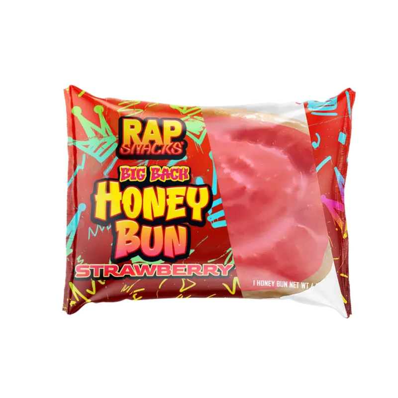 Rap Snacks Strawberry Iced Honey Bun, 4oz