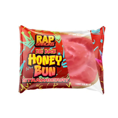 Rap Snacks Strawberry Iced Honey Bun, 4oz