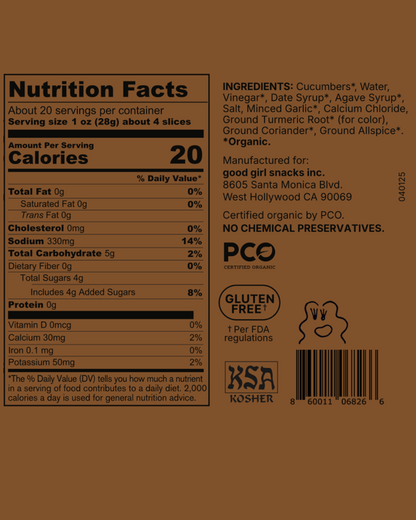 HOT GIRL PICKLES Bread & Butter Chips 32 Oz