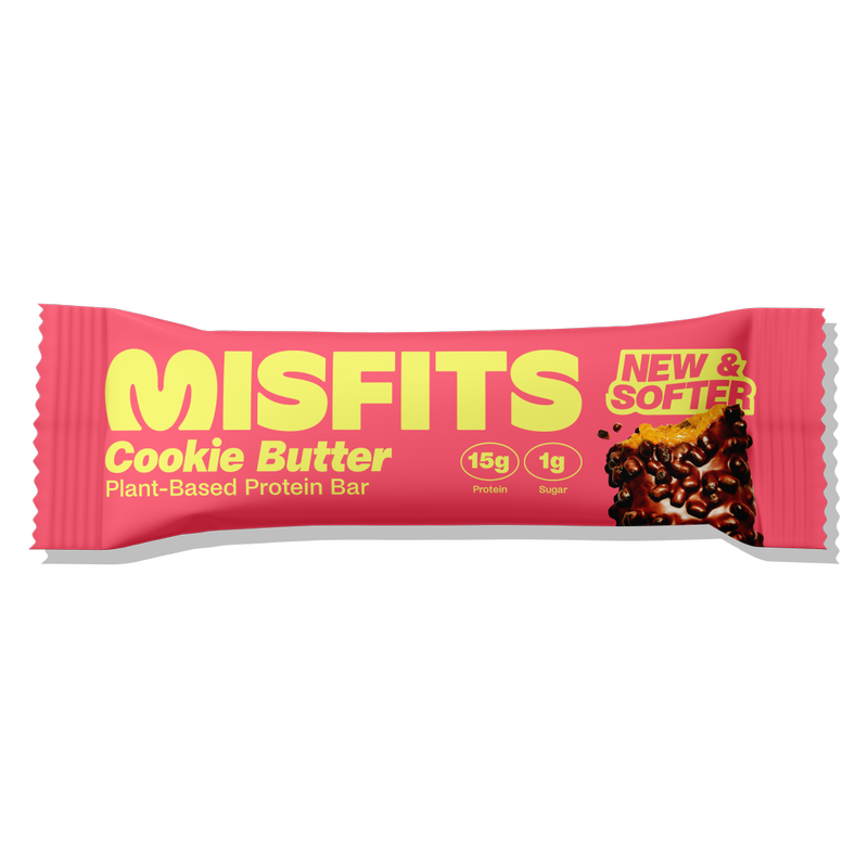 Misfits Plant-Based Cookie Butter Protein Bar, 1.8oz