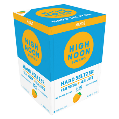 High Noon Mango Vodka Hard Seltzer 4pk 12oz Cans 4.5% ABV