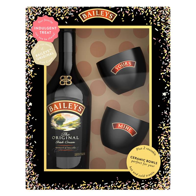 Baileys Original Irish Cream Liqueur, 750 mL Bottle with a Branded Glass Mug
