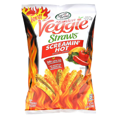 Sensible Portions Screamin' Hot Garden Veggie Straws, 4.25oz
