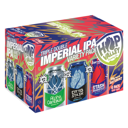 Hop Valley Triple Double Imperial IPA Variety Pack 6pk 12oz Can 9% ABV