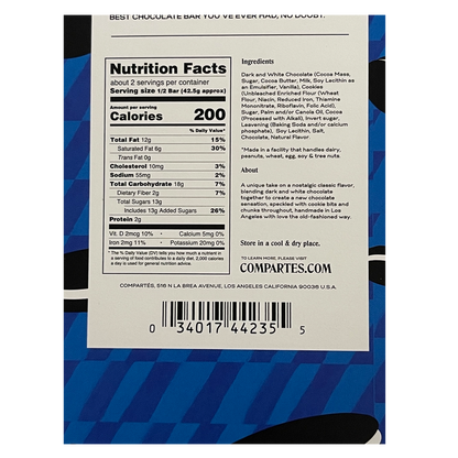 Compartés Cookies & Cream Gourmet Chocolate Bar 3oz