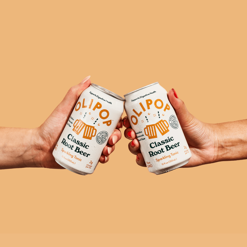 Olipop Classic Root Beer 4pk 12oz Can- XL