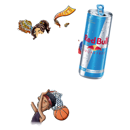 Red Bull Sugar Free Energy Drink 24pk 12oz Can- XL