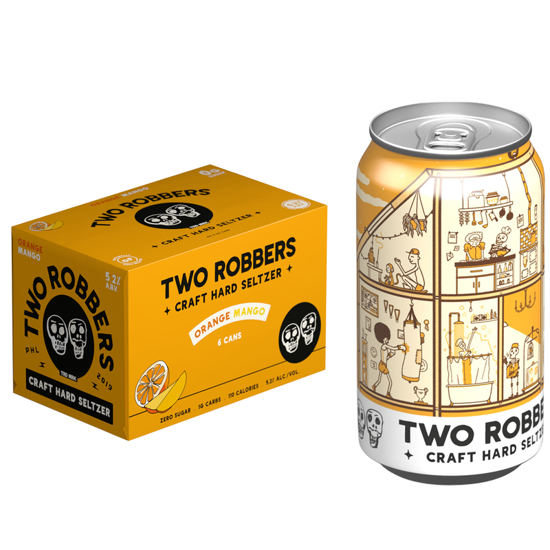 Two Robbers Orange Mango Seltzer 6pk 12oz Can 5.2% ABV