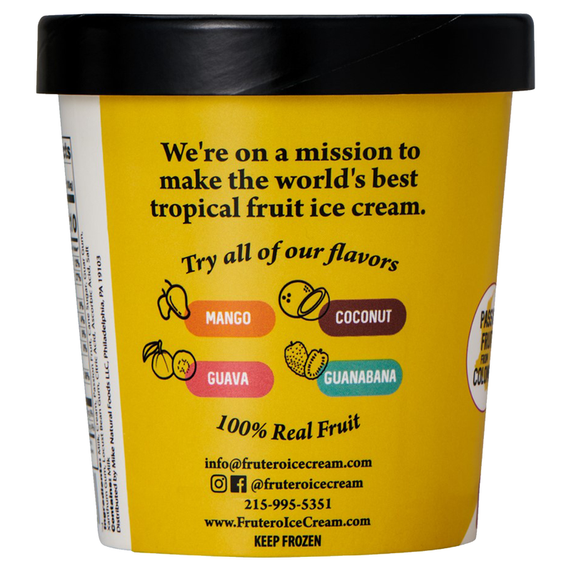 Frutero Passion Fruit Ice Cream Pint 16oz
