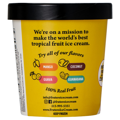 Frutero Passion Fruit Ice Cream Pint 16oz