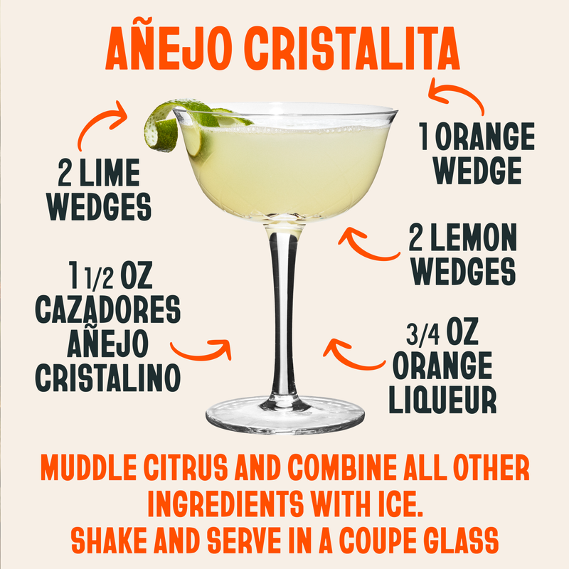 Cazadores Anejo Cristalino Tequila 750ml (80 Proof)