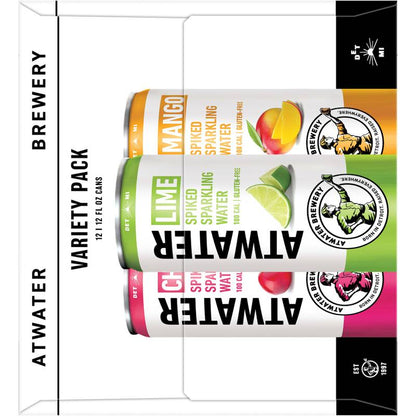 Atwater Spiked Seltzer Variety 12pk 12oz Sleek Can 5.0% ABV