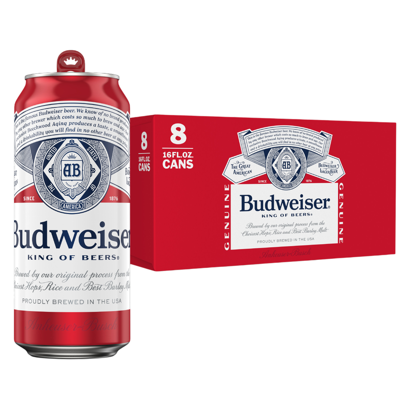 Budweiser 8pk 16oz Can