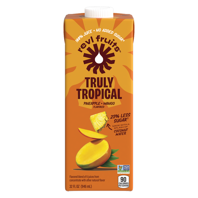 REVL Fruits 100% Truly Tropical Juice 32oz Carton