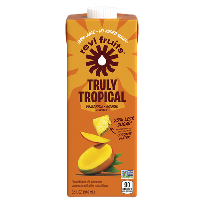REVL Fruits 100% Truly Tropical Juice 32oz Carton