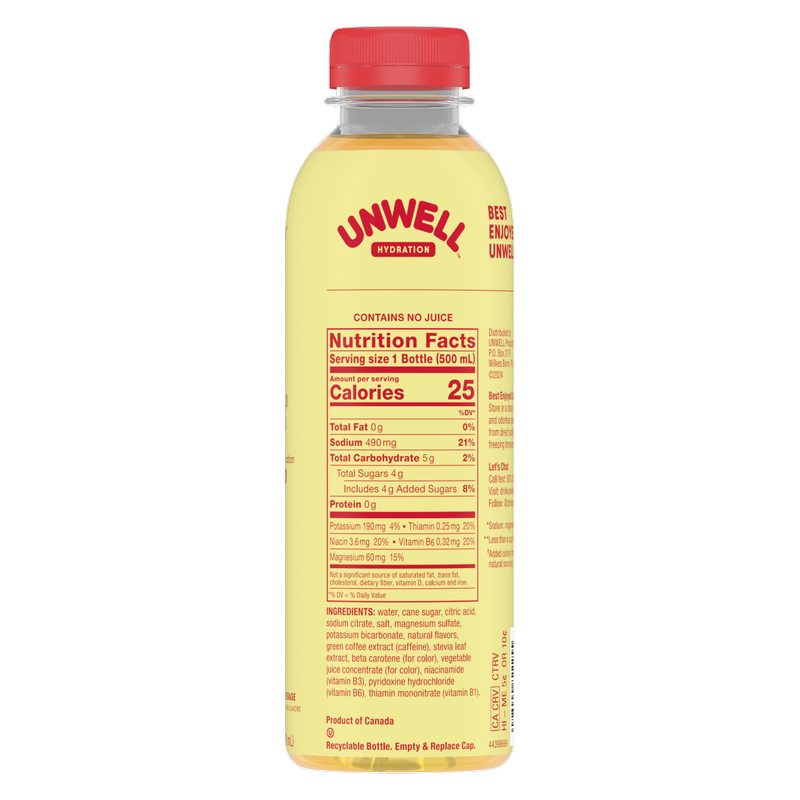 Unwell Mango Citrus Hydration Drink 16.9oz Btl