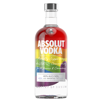 Absolut Original Vodka Pride Edition 750ml (80 proof)