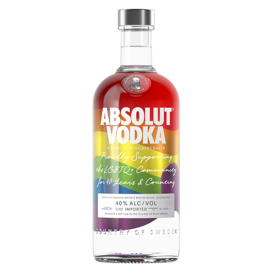 Absolut Original Vodka Pride Edition 750ml (80 proof)