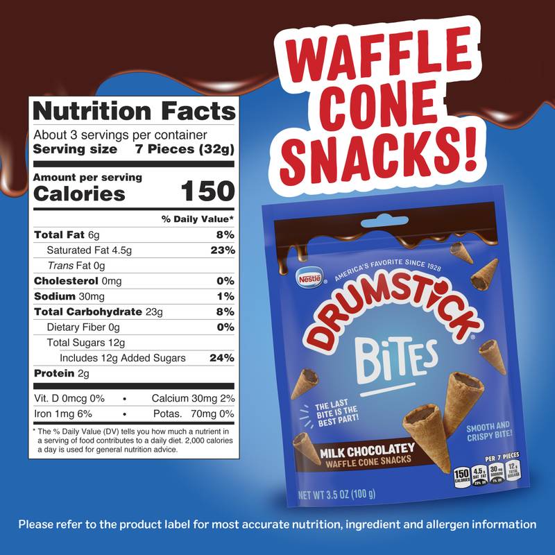 Nestle Drumstick Bites Milk Chocolate, 3.5 oz
