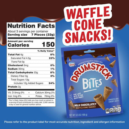 Nestle Drumstick Bites Milk Chocolate, 3.5 oz