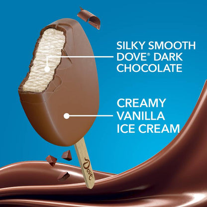 DOVE Vanilla Ice Cream Bar Coated With Milk Chocolate, 2.89 Oz