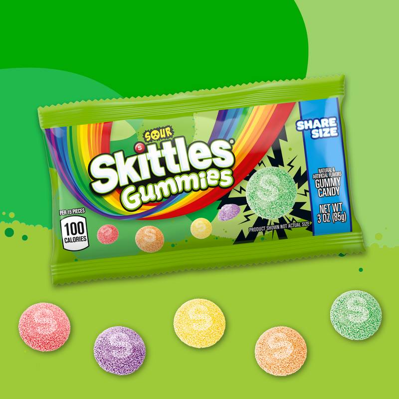 Skittles Gummies Sour Share Size, 3oz